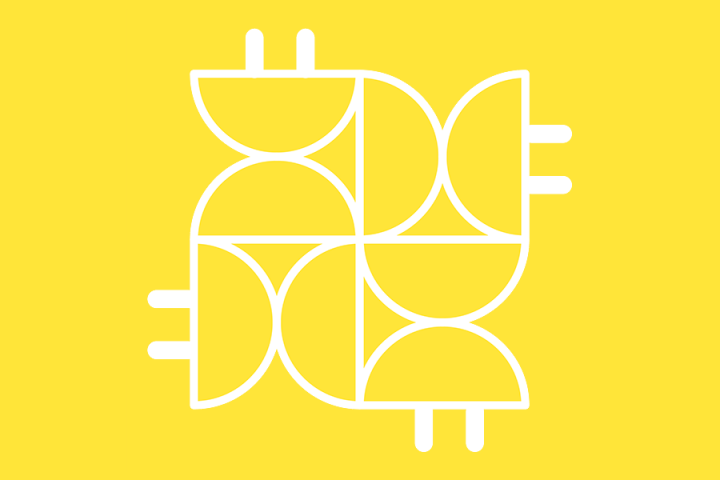 Victorian Energy Market Update March 2020 cover - an icon of electricity plugs making up a square