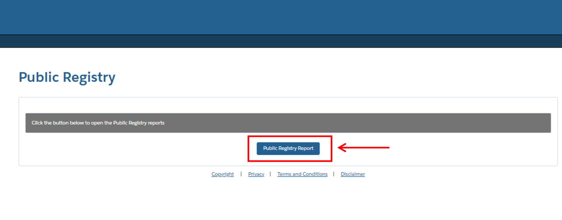 How to open the VEU Public Register report