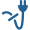 Icon of a cut off power cord