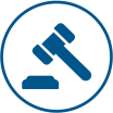 An icon of a gavel