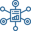 Icon of a document with six nodes coming from it