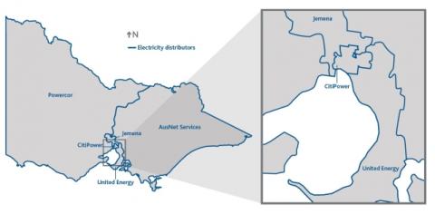 Map of Victoria showing embedded network areas - these can be worked out in resources section of this page