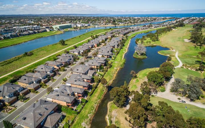 An image showing an aerial view of Bonbeach, the Victorian suburb.