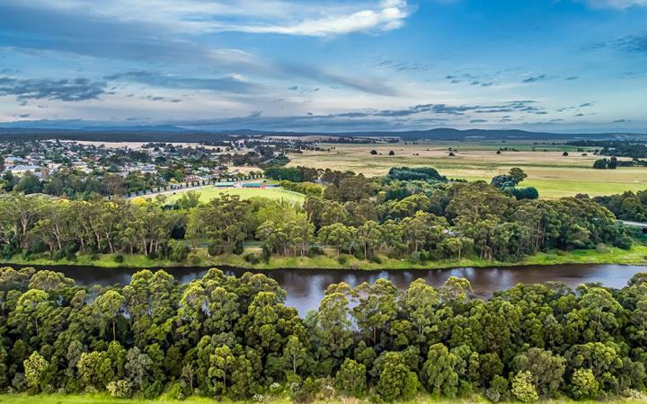 Snowy River and Orbost township, Victoria