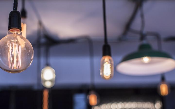 Lights hanging from roof