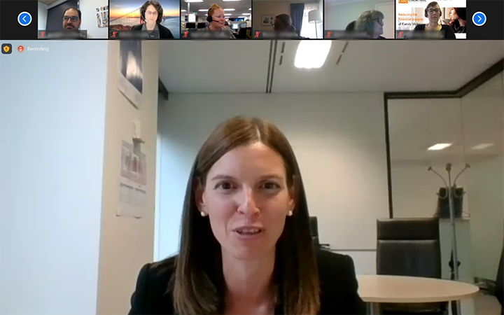 Screenshot of Commission Chair Kate Symons at the online vulnerability strategy forum on Tuesday 11 May 2021