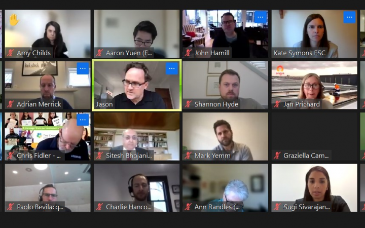 Screenshot showing participants attending the Essential Services Commission's virtual Energy Industry Roundtable via Zoom on 10 June 2021.