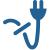 Icon of a cut off power cord